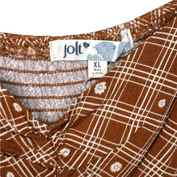 Jolt Plaid Long Sleeve crop top size XLJ - Picture 4 of 6